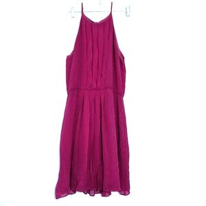 Like New Dolce Vita fuchsia pink sleeveless open back silk mini cocktail dress,M